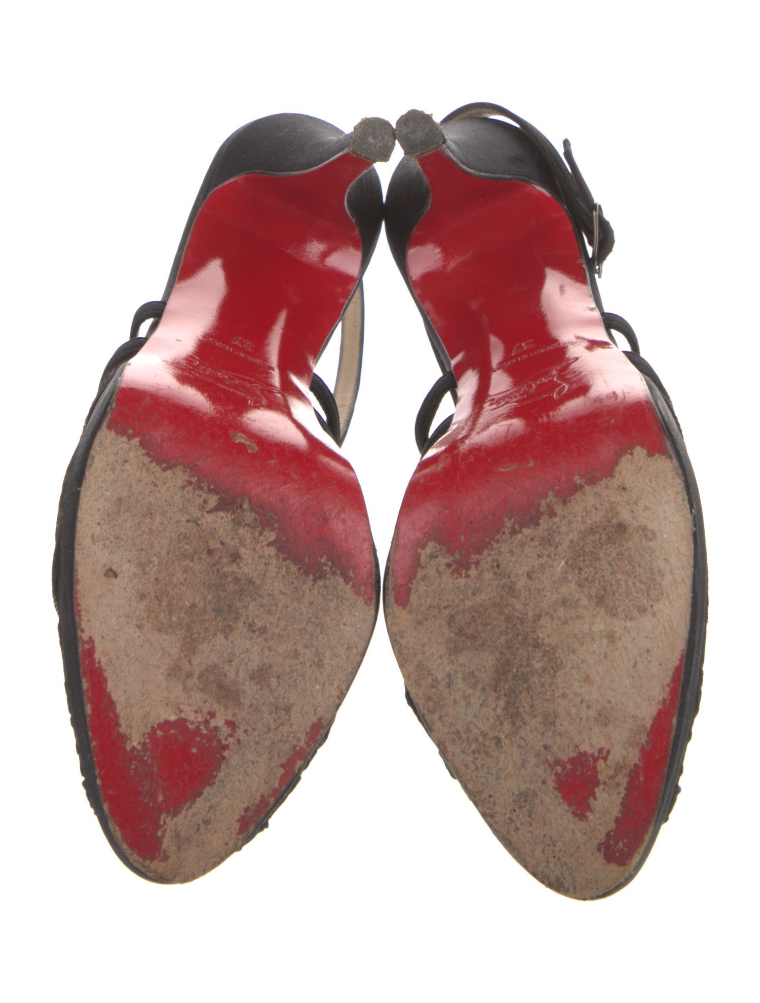 Christian Louboutin Spike Accents T-Strap Pumps